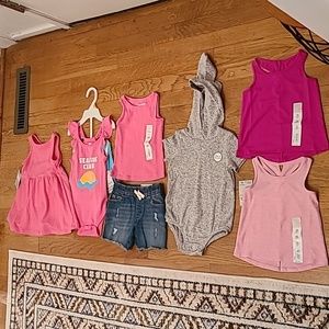 12 MONTH BABY GIRL BUNDLE OF 7 ITEMS ALL NEW SIZE 12 MONTHS